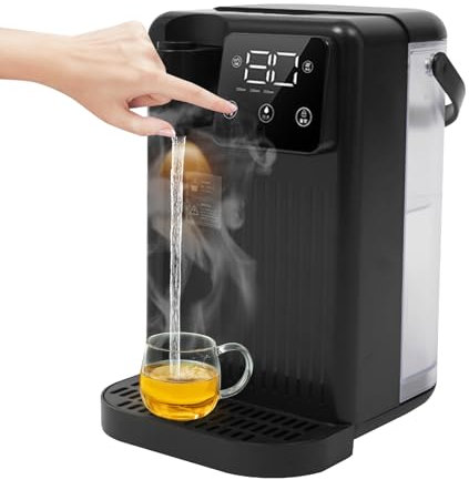 3L/0.79GAL Heißwasserspender, Desktop-Heißwasser-Sofortspender, Heißes Wasser in 3 Sekunden, Touchscreen, Wasserspender für einschließlich Wohnungen, Büros, Schulen, 19 x 24 x 29.5cm, Schwarz