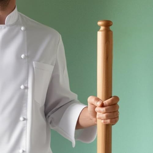 Mattarello Nudelholz - Handgefertigtes italienisches Werkzeug für die authentische Nudelherstellung - Das Original Design Buchenholz - Extra lang (101,6 cm)