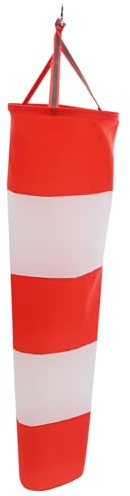ibasenice wasserdichte Windfahne aus Oxford Reflektierender Windsack Robuste Windrichtungsmessung für Garten Sportveranstaltungen Outdoor Dekoration Rot Weiß Langlebig und Auffällig