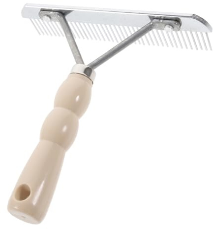 BAZEITFLOW Cepillo Rastrillo para Perros y Mascotas Peine Depilador para Pelo Muerto Grooming Comb y Ergonómico para Limpieza Eficaz de Pelo Casa Mediano