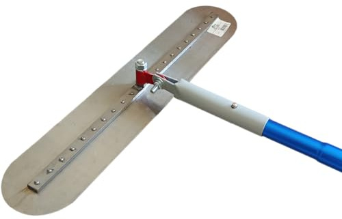 Kit básico alisado de hormigón | Llana Bull Float California con bordes redondeados | Ideal para alisar suelos y pavimentos de hormigón, cemento (KIT Ecónomico 61x13 cm)