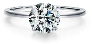 Epinki Solitärring Platin PT950, Zierlich Pärchen Ringe mit Moissanit, Ring Platin Echt Schmuck, Gr.60 (19.1)