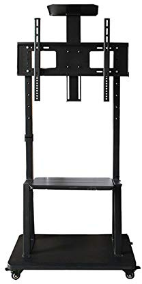 Supporto da Pavimento per TV Supporto da Pavimento per TV con Base in Ferro per Schermo da 32 a 100 Pollici Inclinazione Girevole Altezza Regolabile Supporto 1000 kg Massimo