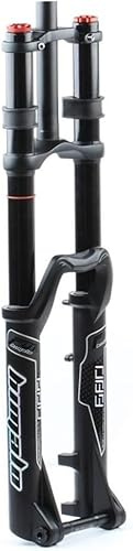 CFDZCP bike forks 26 27.5 29 Inch MTB Downhill Suspension Fork ，Double Shoulder Air Forks 1-1/8 Disc Brake Mountain Bike Front Fork Thru Axle 20mm Travel 170mm With Damping(29'')