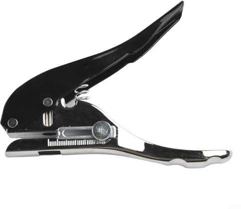 Sawhamale Juego de 2 perforadores para tarjetas con taladro avellanado de 8 mm, herramienta de carpintería de profundidad ajustable para bandas de bordes, cartón, PVC, papel y perforación