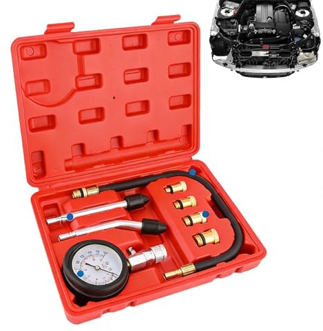 Manómetro de Compresión - Medidor Portátil Multifuncional,Tester De Manómetro Para Motocicleta,para Coches, Vehículos, Sedanes, Pickups, Motocicletas, Automotrices y Talleres Domésticos.