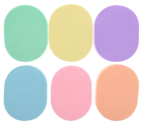 PHENOFICE 6 Stück Gesichtspeeling Schwämme aus Pva für Gesichtsreinigung Weich und Saugfähig Wiederverwendbare Make Up Entferner Pads für Hausgebrauch