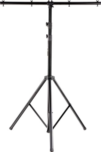 Showlite LS325 Lichtstativ mit Quertraverse, Max. Traglast: 50 kg | Standfestes Leuchtenstativ für den mobilen Einsatz, Ausziehbar bis 3, 25 m, Oberes Rohrende: 38 mm Ø, Material: Aluminium