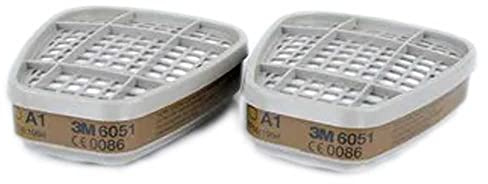 3M Filtre à gaz et combiné 6051 Classe de Filtre/Niveau de Protection: A1 4 Paire(s) s