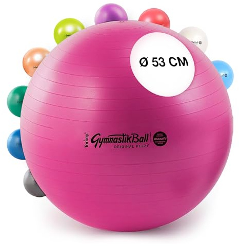 PEZZI Gymnastikball Maxafe Sitzball | Sitzball mit Burst-Proof-System, belastbar bis 400 kg, für Therapie, Sport und Büro