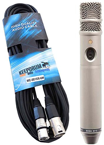 Rode NT3 Kondensatormikrofon + keepdrum Mikrofonkabel 6m XLR