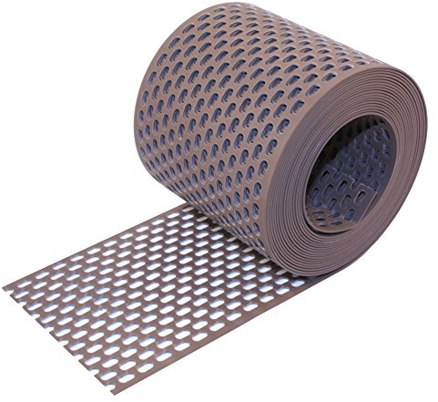 HAUS & DACH Traufgitter PVC braun 80 mm / 5 m Rolle