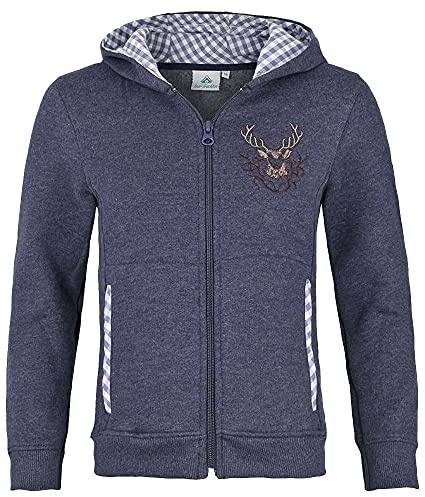 Isar-Trachten Jungen Kinder Trachten Sweatjacke Jeans, Jeans, 110
