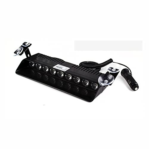 Anzene 9 LED 12W 12V Luz de Advertencia del Parabrisas Tablero Interior Carro del Coche Luz Estroboscópica de Emergencia (Amarillo / Blanco / Amarillo)