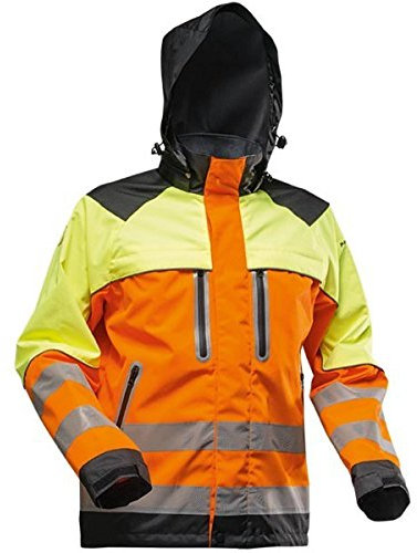 Pfanner® wasserdichte Warnschutzjacke mit SympaTex 106694, Farbe:orange/gelb, Größe:M