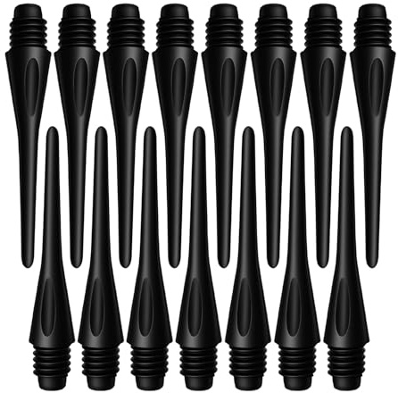 Wolftop 2BA Thread Soft Tip Dart Points 150/300 Pack - Plastic Dart Tips Replacement Dart Accessories Set - Black