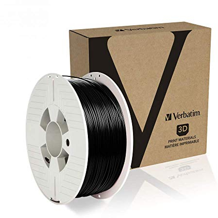 Verbatim PET-G-Filament 3D-Druck, 1,75mm, 1kg, Polyethylenterephthalat-Glykol-Filament zur Materialextrusion, für 3D-Drucker und 3D-Stift, 3D-Drucker-Filament aus PET-G, schwarz
