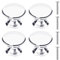 Desenda 4 PCS 1 Silver Cabinet Door Knobs with Screw, Stylish Solid Drawer Knob Kitchen Pull Handles for Cabinet Cupboard Drawer Wardrobe Furniture Hardware - Round Mushroom Shape