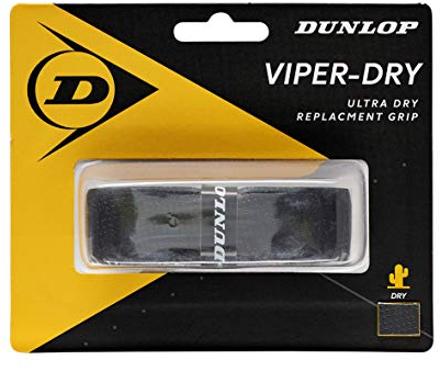 Dunlop Unisex Viperdry Ersatz Tennisgriffband, Schwarz