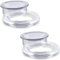AIEX 5cm 2 Juegos Patio Mesa Tapón y Anillo para Agujero De Sombrilla Silicona Transparente Que Incluye 2 Anillos y 2 Tapón