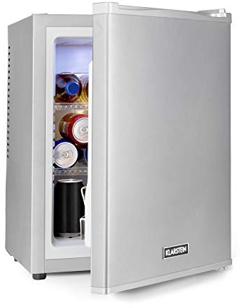 KLARSTEIN Mini Frigo de Chambre de 33L pour Snacks et Boissons, Top Silencieux, Bar, Petit Réfrigérateur Camping, Pour Cosmetique, Refrigerateur avec Étagères Réglables, 5-15°C