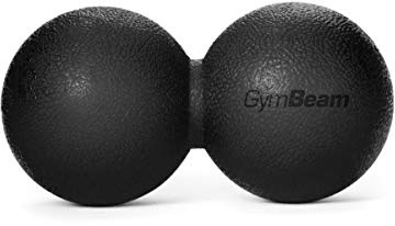 GymBeam DuoRoll, Palla Doppia Rigida per Massaggio, Palline per Massaggio del Collo e Colonna Vertebrale, Allevia le Tensioni Muscolari e i Crampi (Black)