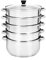 AllRight 5 Etagen Dampfkocher Mantovarka Gardampfkochtopf Set Edelstahl Kochgeschirr mit Edelstahldeckel Suppentopf Nudel Bio Dampfgarer Heim Küchenherd 27cm
