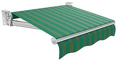 Tende da Veranda da Giardino Tendalino A Scomparsa Manuale, Capottina Parasole Antipioggia, Antivento, Anti UV, per Balcone Giardino Patio Esterno, con Manovella E Accessori