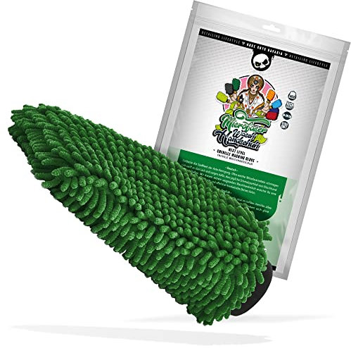 Nuke Guys Guante de Lavado XL de Chenilla – Guante de Lavado de Coche de Microfibra Ultra Suave – Microfiber Wash Mitt – para un Lavado de Coche sin Pelusa y sin arañazos – Verde Oscuro