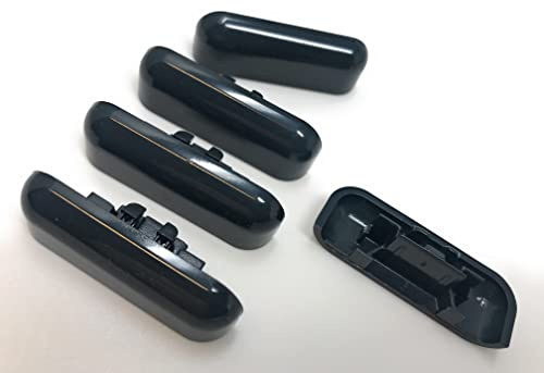 5 Wasserschlitzkappen, Wasserloch -Kappe Fenster PVC kunststoff Abdeckung 15/45mm für Schlitze Hö.5mm/Lä. ab 25mm 7016 Antrazit