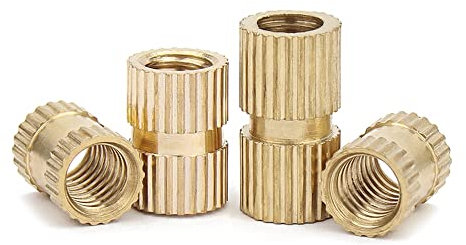 10Stück M8×12mm×16mm Innengewinde Rändelmessing Gewindeeinsatz Einbettungsmutter