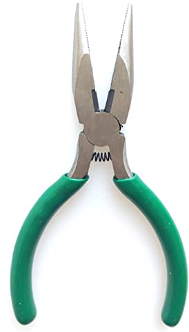 Gebogener Zange, Mini Schmuckzangen, 13cm Spitzzange Rundzange Drahtschneider Gebogener Zange, DIY Halskette Armband Ohrringe Zangen Werkzeuge für Schmuckherstellung Reparatur