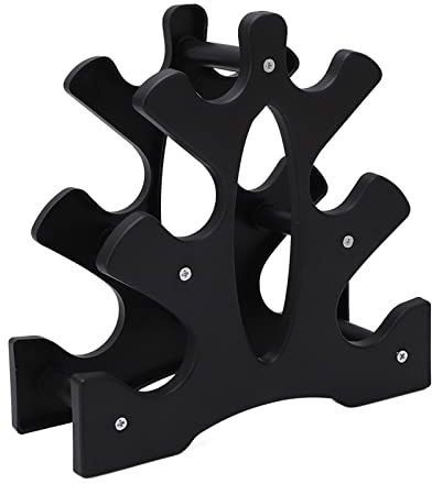 MUNEFE Soporte para Mancuernas, Soporte para Pesas, Soporte para Mancuernas De 3 Niveles, para Oficina, Hogar, Gimnasio, Rodamiento De 20 Kg, Fácil Montaje
