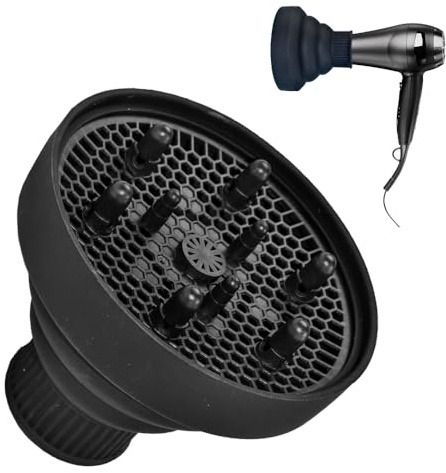 CAREDGO Silikon Diffuser Föhn Aufsatz Föhnaufsatz Haarfönabdeckung | Haartrockner Diffusor Haar Faltbar Diffusor Haardiffusor Aufsatz Tragbar Haarfön Reisefön Für Lockiges Natürlich Gewelltes