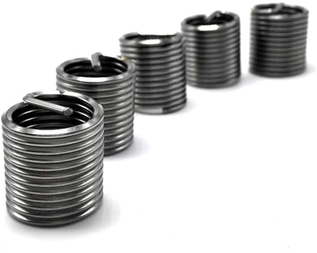 Aqxypas M1.6 Gewindeeinsätze Helicoil-Mutter, 304 Edelstahldraht-Gewindebefestigungen, M1.6 * 0,35p, G003(Size:2.5D -100 pieces)