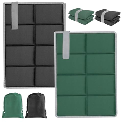 Sitzkissen Stuhlkissen Outdoor 2 Stück Faltbares Sitzpolster, Kinder Spielplatzkissen Wärmeisolierendes Sitzmatte Wasserdicht Sitzunterlage 40x30 Wandern Zubehör für Camping Picknick