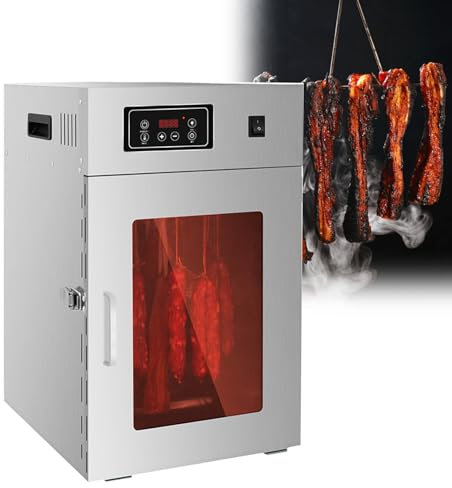 Déshydrateur de viande séchée, séchoir alimentaire commercial, séchoir à viande rotatif, séchoir à viande et à fruits avec minuterie numérique heures, panneau de commande intelligent à LED(Dryer 25kg