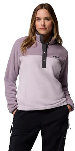 Columbia Femme Benton Springs Half Snap Over 2 Pull En Polaire, Perle Lavande, Violet Schiste, Requin, M EU