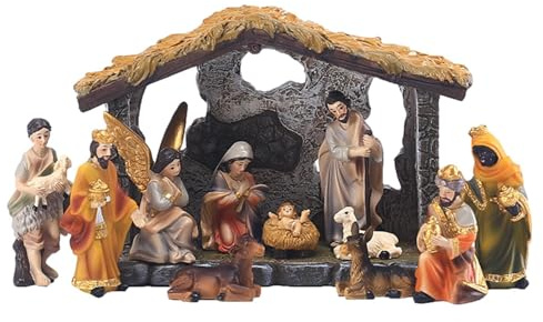 Dranng Christmas Nativity Set,nativity Scene Set,christmas Manger Nativity Set,Holy Family Miniatures Statue Baby Jesus Manger Crib, Holy Crafts For Christmas Home Decoration