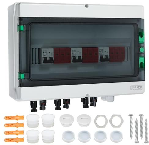 SROCHN Überspannungsschutz PV DC 1000V Blitzschutz Leistungsschalter IP65 Wasserdicht 3 Strings 18 Module Solar PV Anschlusskasten