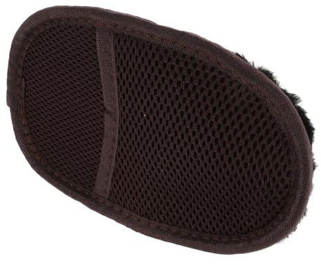 GRIRIW Imitation Wool Shoe Polishing Gloves Black Small for Cars and Office | Multifunctional Cleaning, Quick Dust and Stain Removal, Strong Adsorption, Suitable for Gloves and PU Shoes