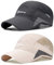 AYPOW 2 Packs Gorra de BéIsbol Transpirable para Hombre,Gorra de ProteccióN Solar de Secado RáPido,Gorra de Malla Plegable Lavable Gorra Ligera Sombreros de Verano al Aire Libre con Hebilla Ajustable
