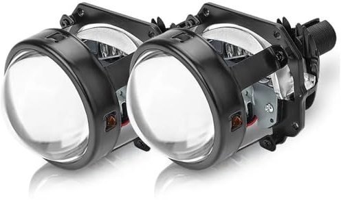 Lente Bi-LED da 100 W e 2,5 pollici, 20000LM, proiettore LED for fari H4 H7 9005 9006, luci alte e basse for auto e moto, retrofit(1pc Silver RHD)