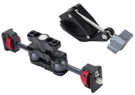 Camera Arm Mount Clamp Aluminum Alloy 360° Rotating Anti - Slip Quick Release 1 / 4in Screw for Monitoring Screen Photography Video
