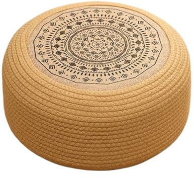 Cojín De Suelo - Almohadilla De Cojín De Asiento De 7.87 Pulgadas | Almohada De Piso De Meditación De Paja | Taburete De Alfombra De Asiento Tatami Tejido A Mano Transpirable para El Yoga del