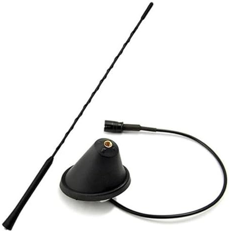 Amplificateur d'antenne FM pour Toit de Voiture et Camion avec Base 9 11 16 pour Mitsubishi pour Lancer 2002-2009(16 inch with Base)