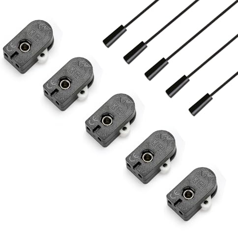 ORION LIGHTSTYLE Interruttore a stringa di ricambio per lampade da terra, lampade da tavolo, lampade da parete, nero, 5 pezzi