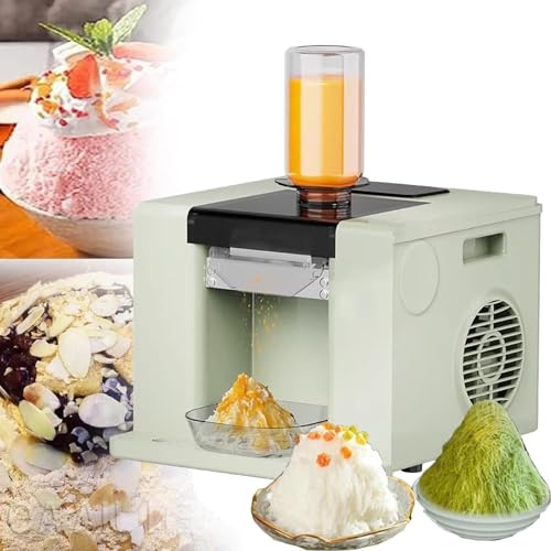 Máquina de hielo afeitada totalmente automática, sistema de refrigeración por aire de alta capacidad para uso comercial y doméstico en camiones de alimentos, restaurantes y tiendas de té con leche