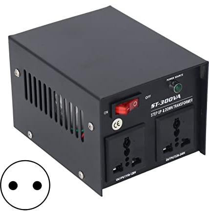 Transformador convertidor de Voltaje Elevador y Reductor de 300 W - Convertidor de Potencia de 110 V a 220 V y de 220 V a 110 V - Núcleo de Cobre para Equipos eléctricos