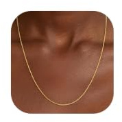Maxcate Halskette Damen Silber/Gold, 1.1 mm Breit Rolokette Kette Silber Wasserfest Schmuck für Frauen Mutter Freundin